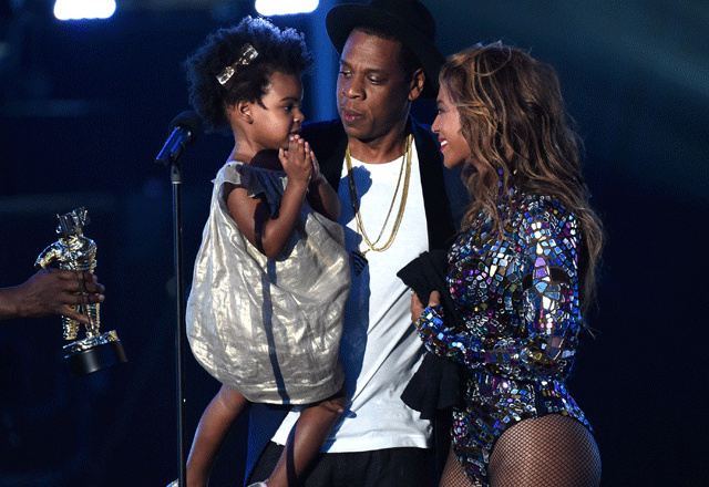 Blue Ivy, Jay Z et Beyonce