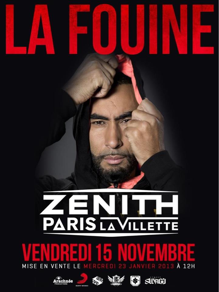 La Fouine en concert au Zenith de Paris le 15 novembre 2013